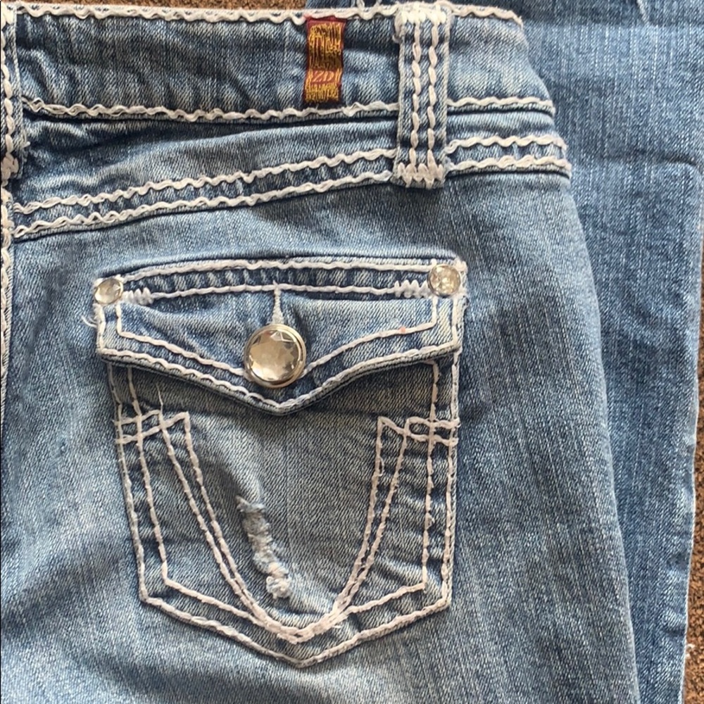 Rhinestone jeans size 11 - Picture 6 of 8